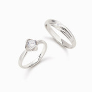 Couple Ring Set-I love You Infinity Knot 