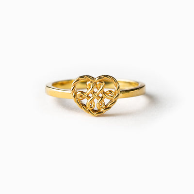 Knotted Heart Ring