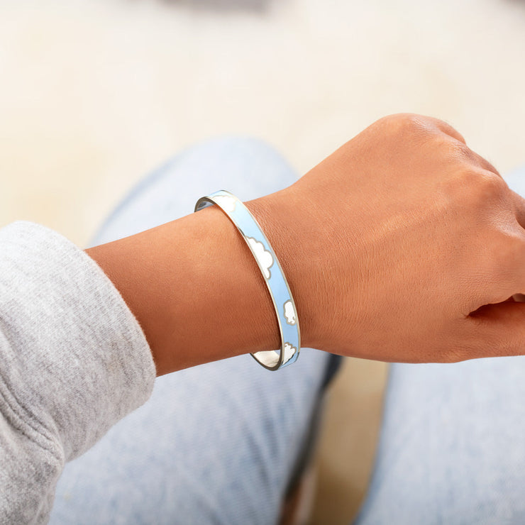 Silver Lining Bangle - Every Cloud Has A Silver Lining