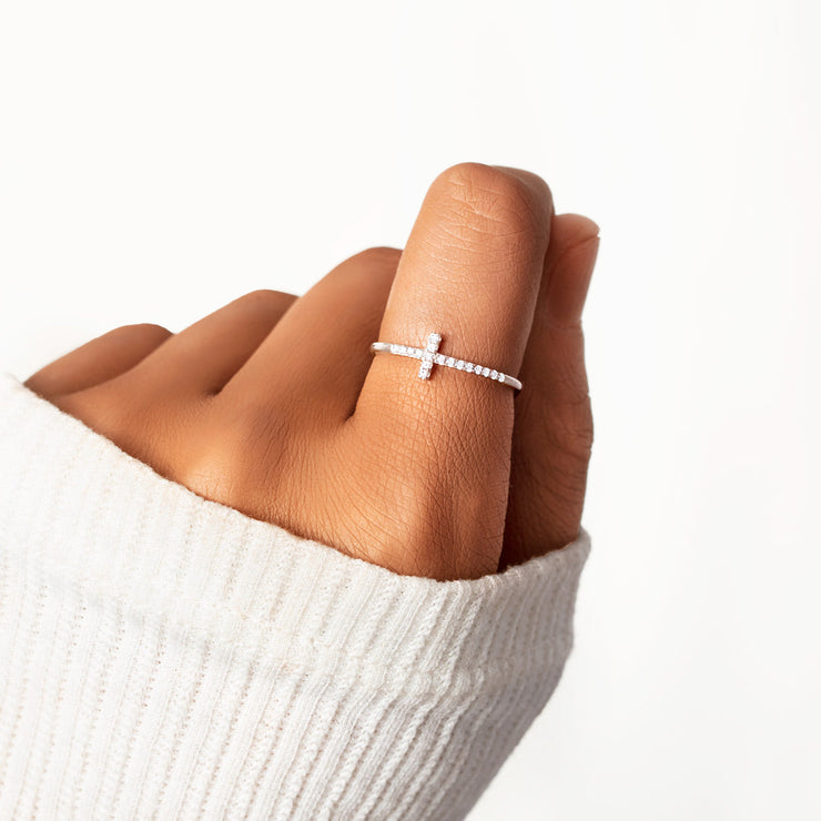 Christianity Cross Ring - Pray Through It 