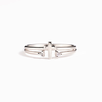 double gem cross ring