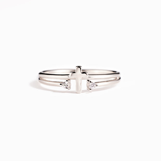 double gem cross ring
