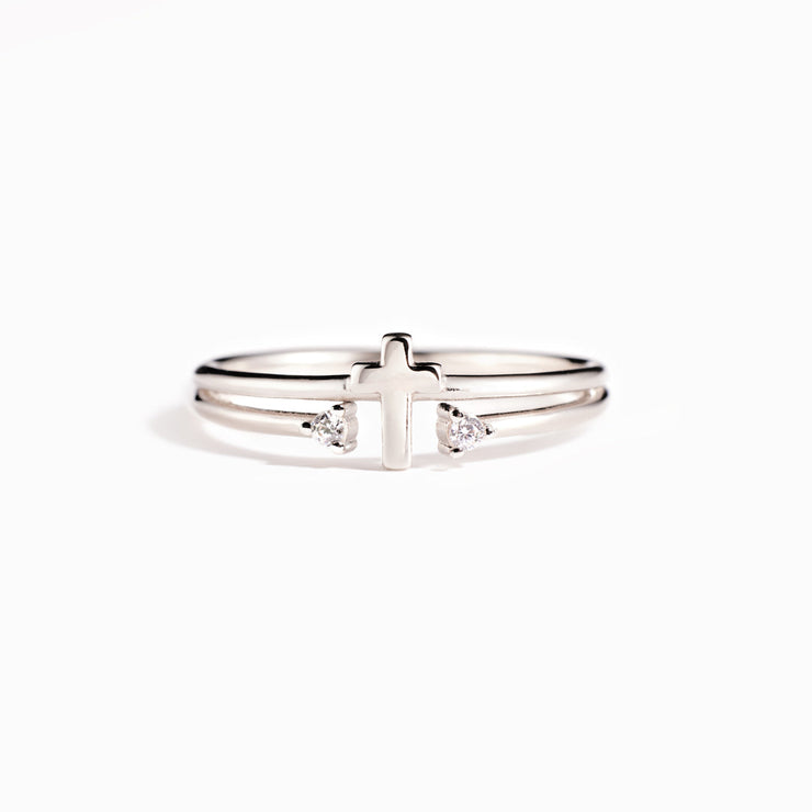 double gem cross ring