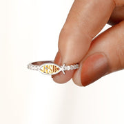Ichthus Jesus Fish Ring - She Prays Works & Has Faith 