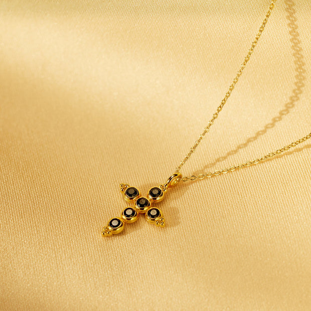 God Is Within Her Vintage Cross Necklace