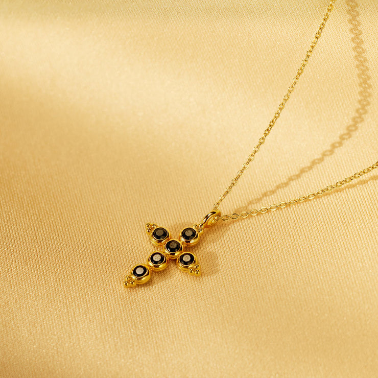 God Is Within Her Vintage Cross Necklace