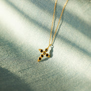 God Is Within Her Vintage Cross Necklace