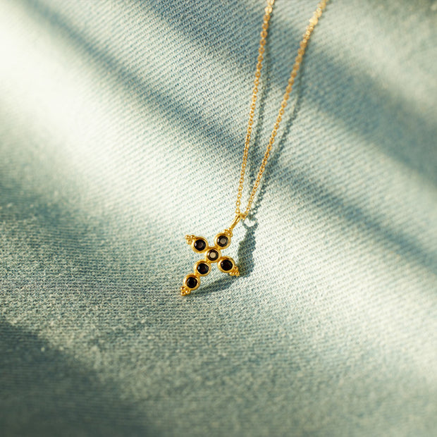 God Is Within Her Vintage Cross Necklace