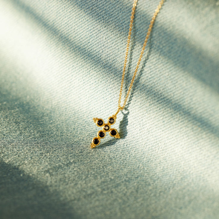 God Is Within Her Vintage Cross Necklace