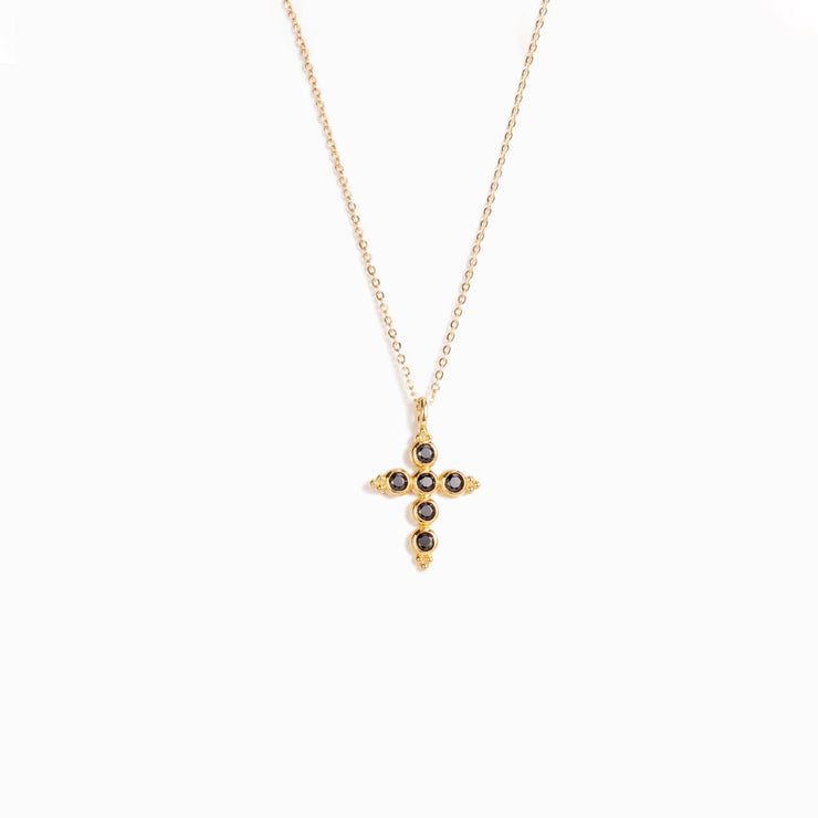 God Is Within Her Vintage Cross Necklace