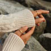 Double-sided Stones Cross Ring