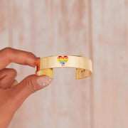 Love Is Love Rainbow Heart Bangle