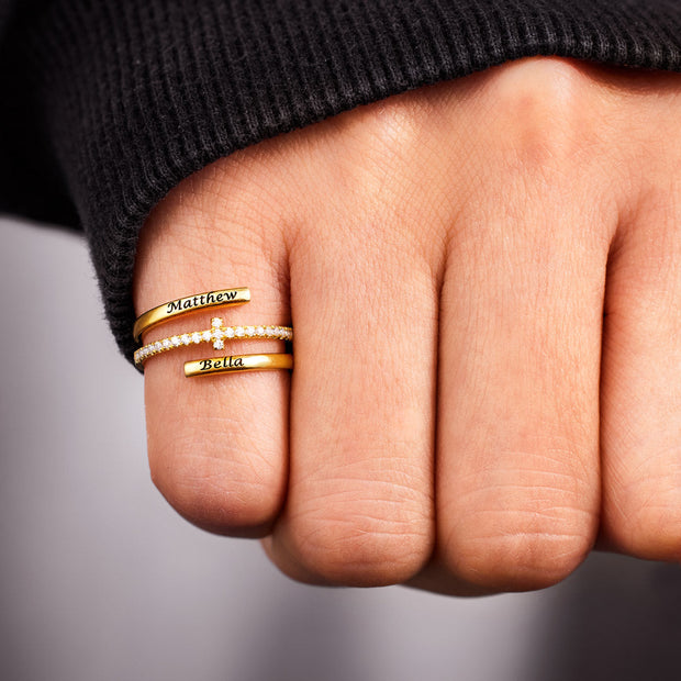 Double Names Cross Ring
