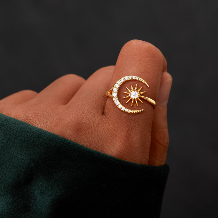 Moon & Star Ring Granddaughters of Witches Crescent 