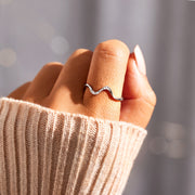 Minimalist Wave Ring