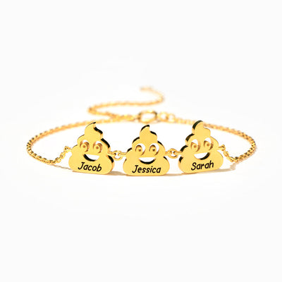 Poop Bracelet Custom With 1-8 Names