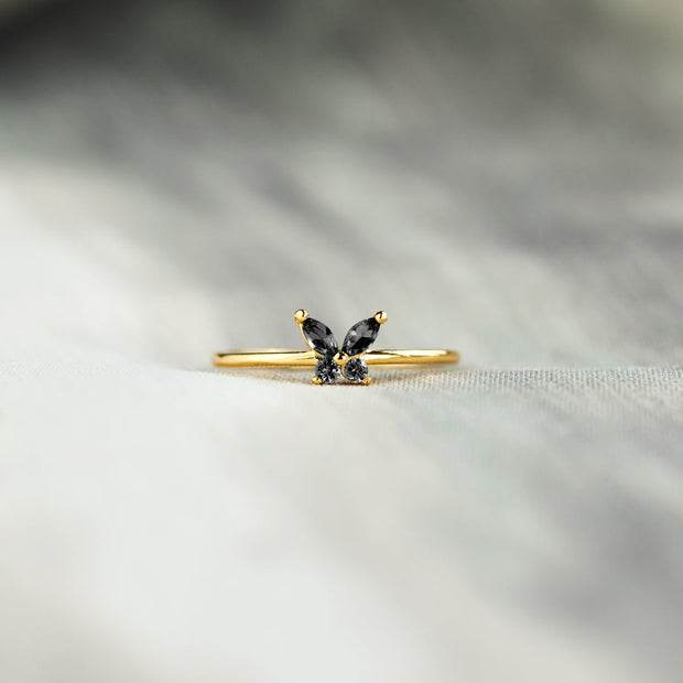 Don’t Let The Hard Days Win Black Butterfly Ring