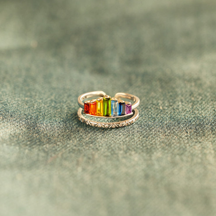 I Would Change The World For You Rainbow Ring