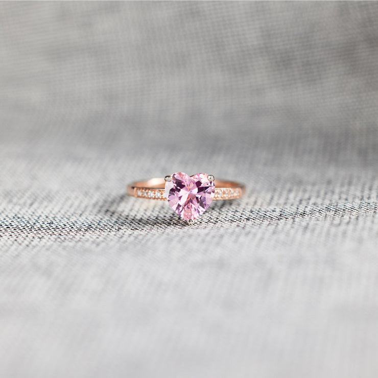 Heart Solitaire Ring