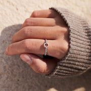 Pavé Open Circle Ring