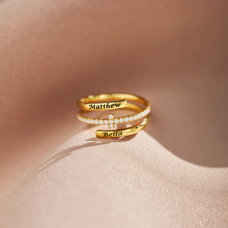 Double Names Cross Ring