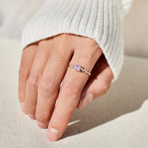 Pink Square Ring