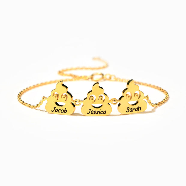 Poop Bracelet Custom With 1-8 Names