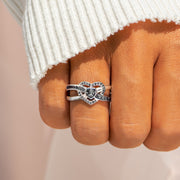 I'm Still Enough Infinity Heart Within Heart Black Ring