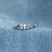 double gem cross ring