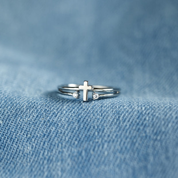 double gem cross ring