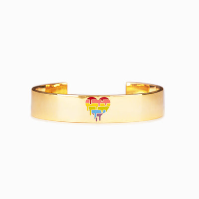 Love Is Love Rainbow Heart Bangle