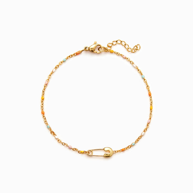 Be Safe Stay Strong Come Home Safety Pin Bracelet