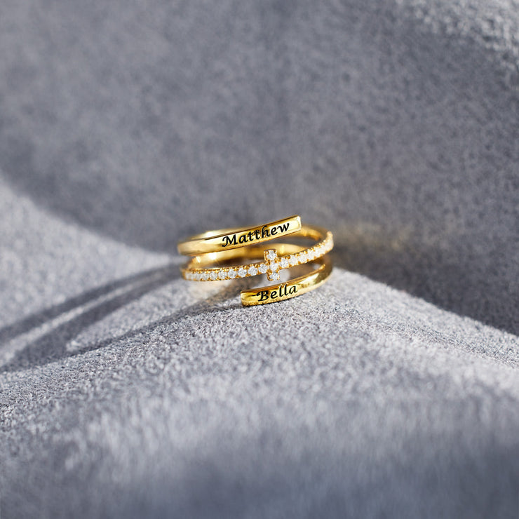 Double Names Cross Ring
