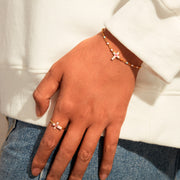 Pray On It Enamel Cross Bracelet