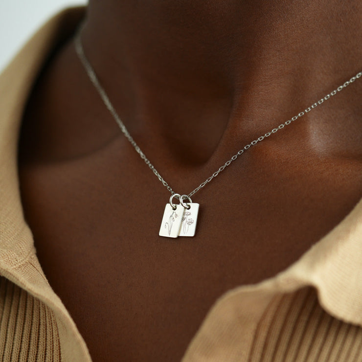 12 Birth Month Flower Necklace