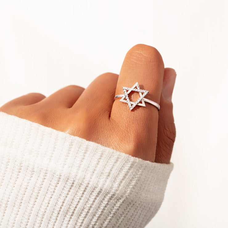 Hexagram Star Ring - Faith Will See You Through