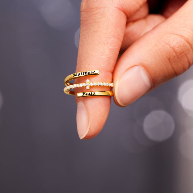 Double Names Cross Ring