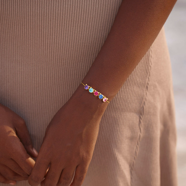 The Dog Mother 1-8 Birthstone Pet Head Bracelet