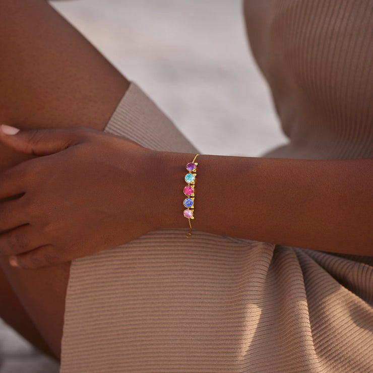The Cat Mother 1-8 Birthstone Pet Head Bracelet
