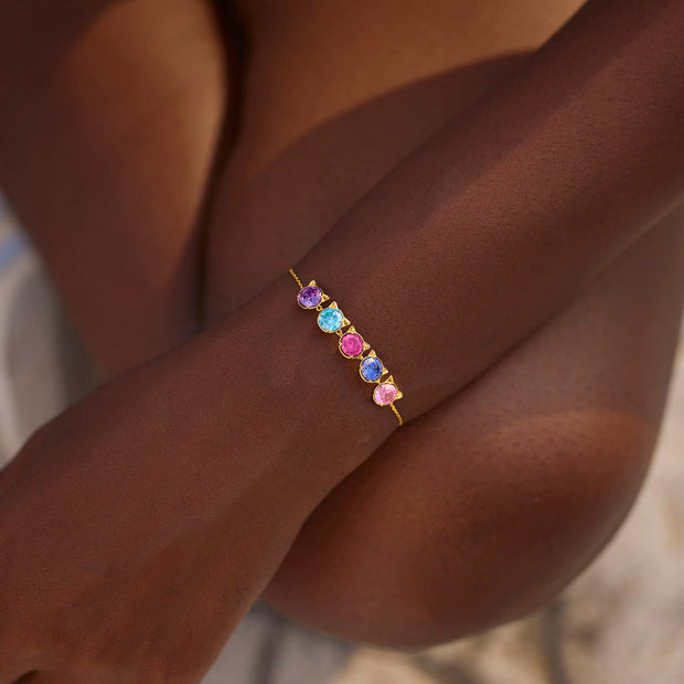 1-8 Birthstone Pet Head Bracelet