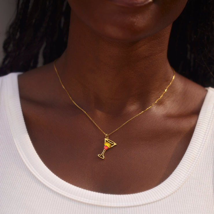 Partners in Crime Cocktail Birthstone Necklace