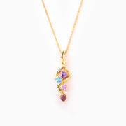 1-6 Birthstone Weaved Heart Necklace