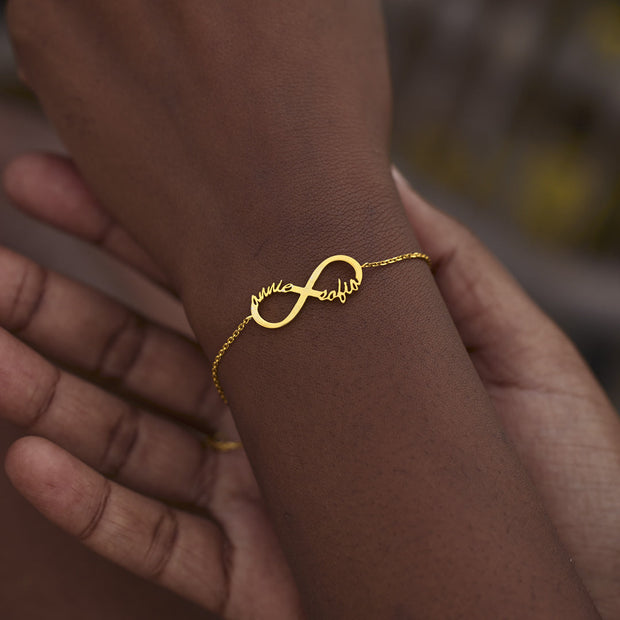 Two Names Infinity Bracelet