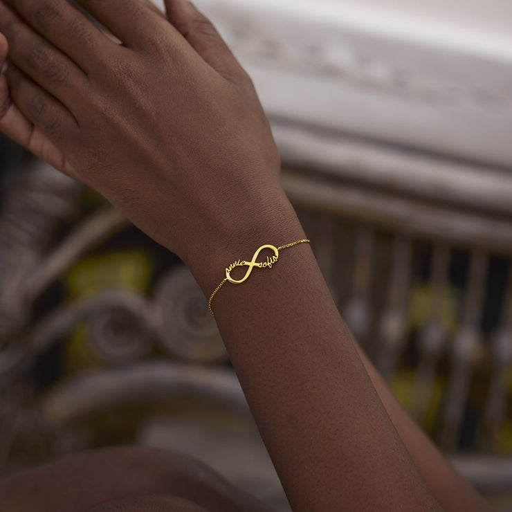 BFF Two Names Infinity Bracelet