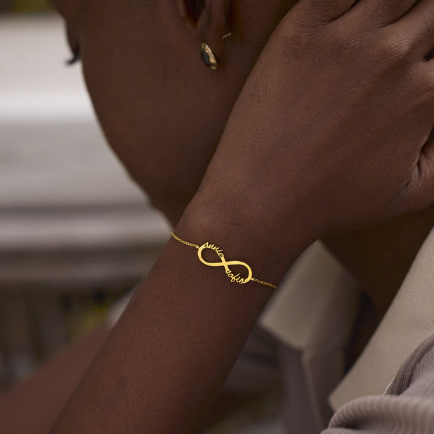 Two Names Infinity Bracelet