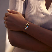 Mama’s Love Safety Pin 1-8 Birthstone Bracelet