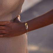 Mama’s Love Safety Pin 1-8 Birthstone Bracelet