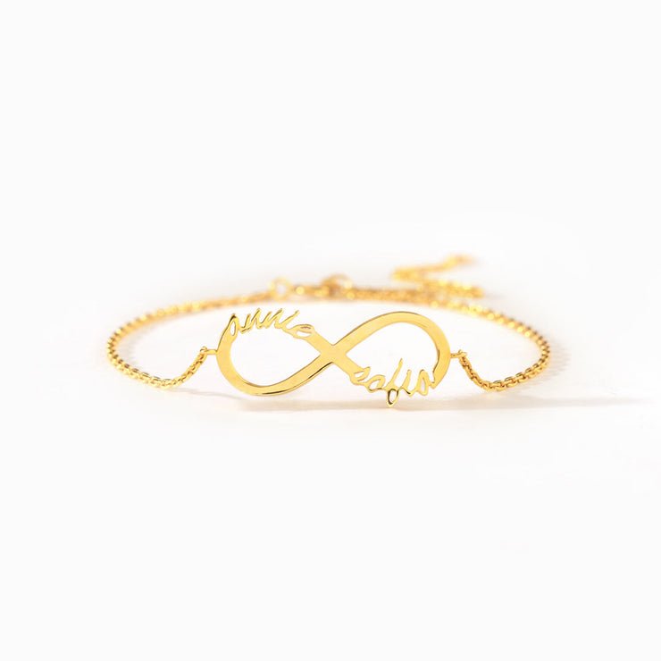 Two Names Infinity Bracelet