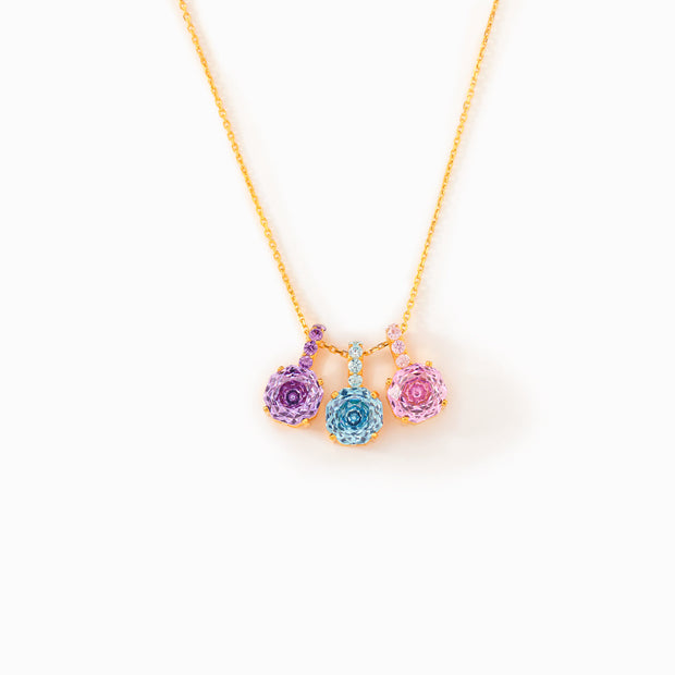Mama's Mini Squad 1-8 Millennium Rose Birthstones Necklace
