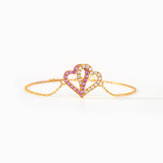 Two-Heart Birthstone Bracelet